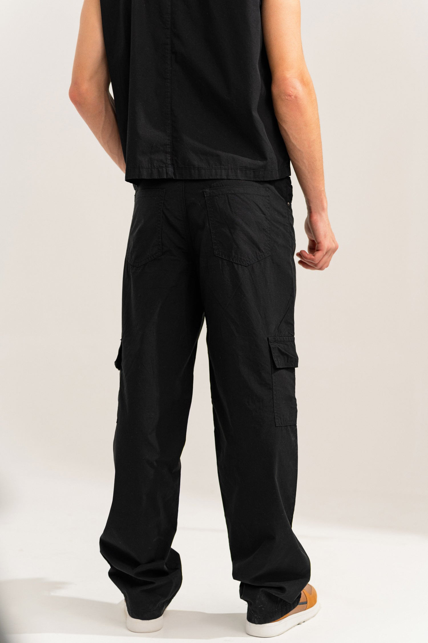 Jet Black Slim Fit Canvas Pants - Hustle N Holla