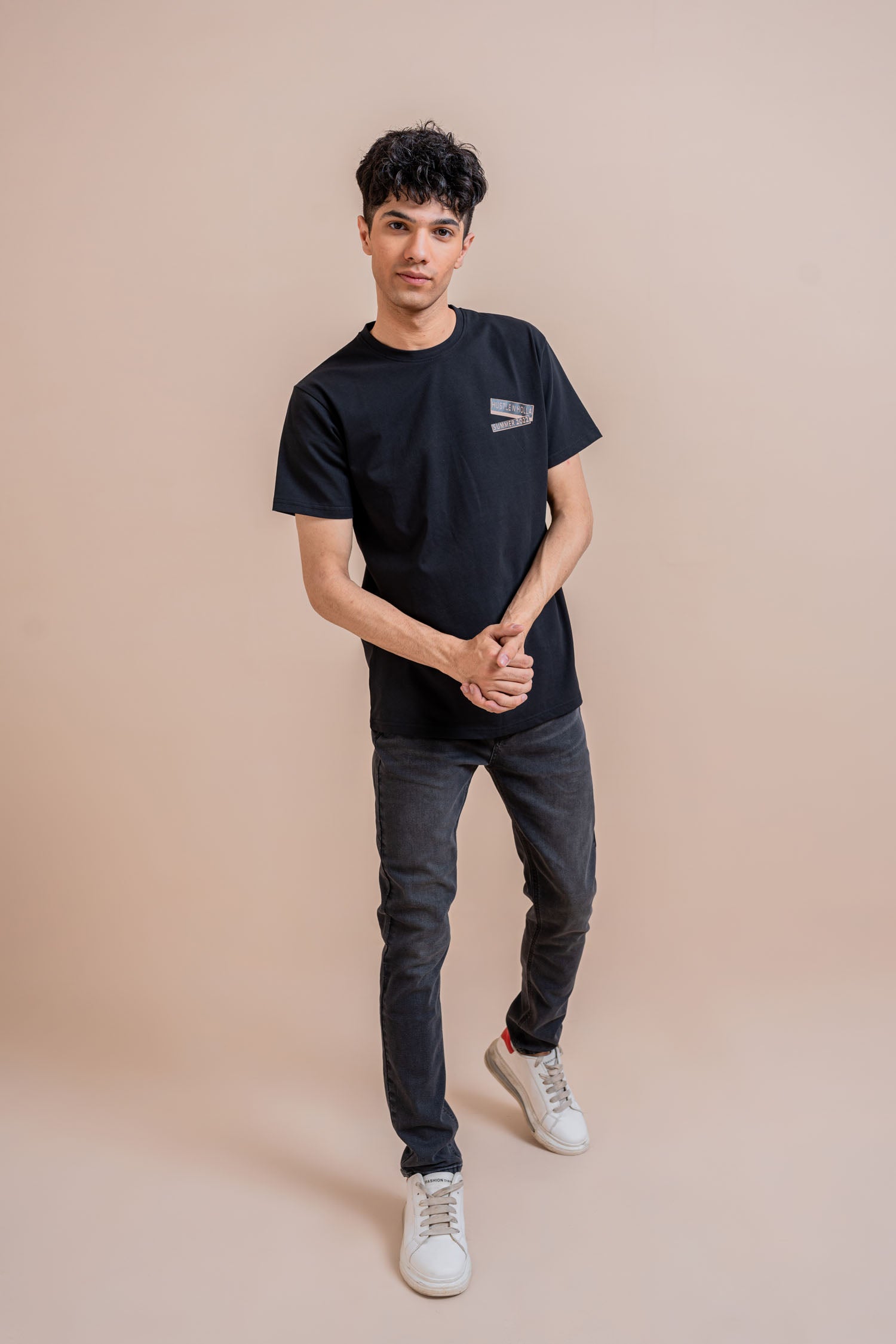 Jet Black Graphic T-shirt - Hustle N Holla