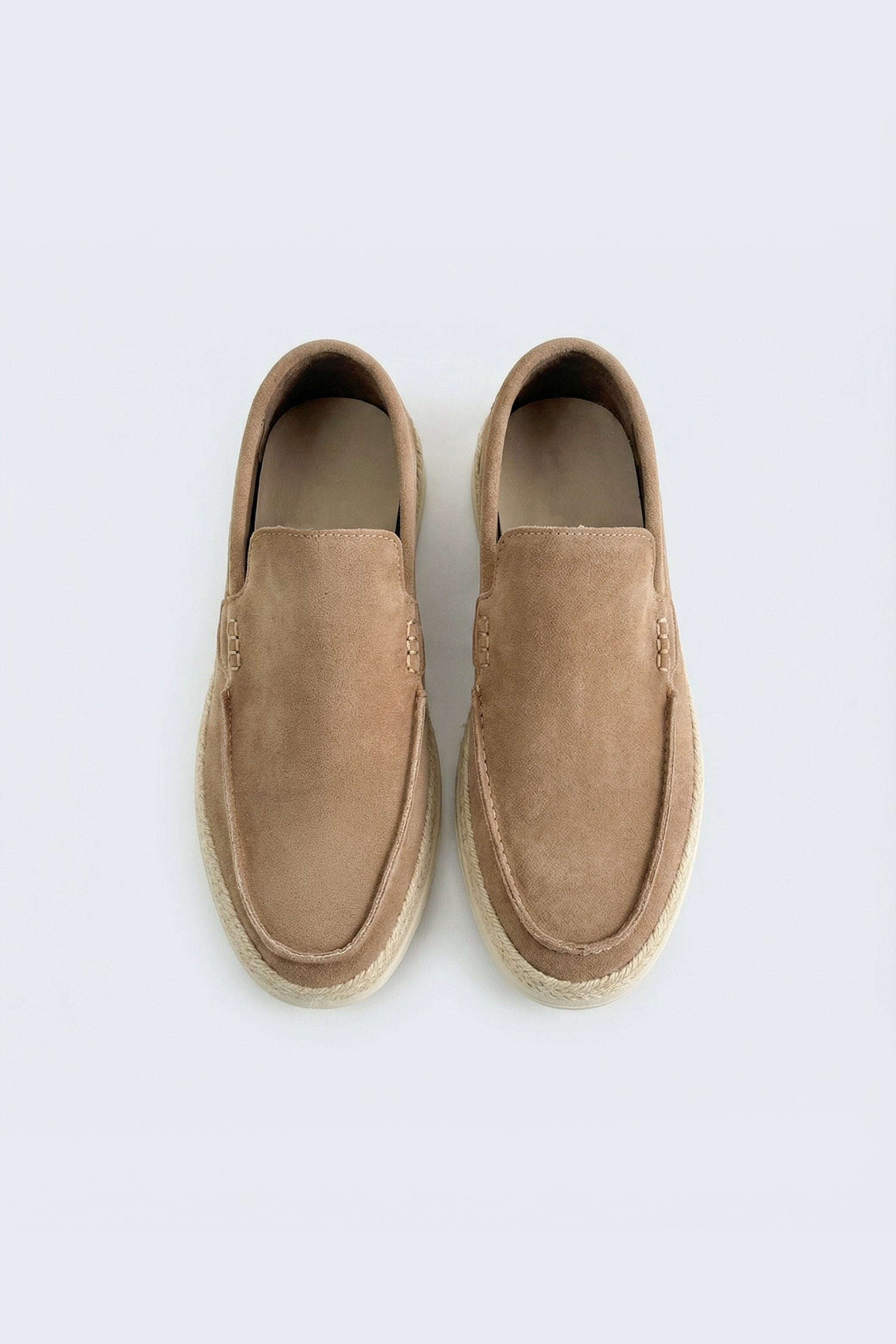Beige Suede Espadrille Loafers - Hustle N Holla