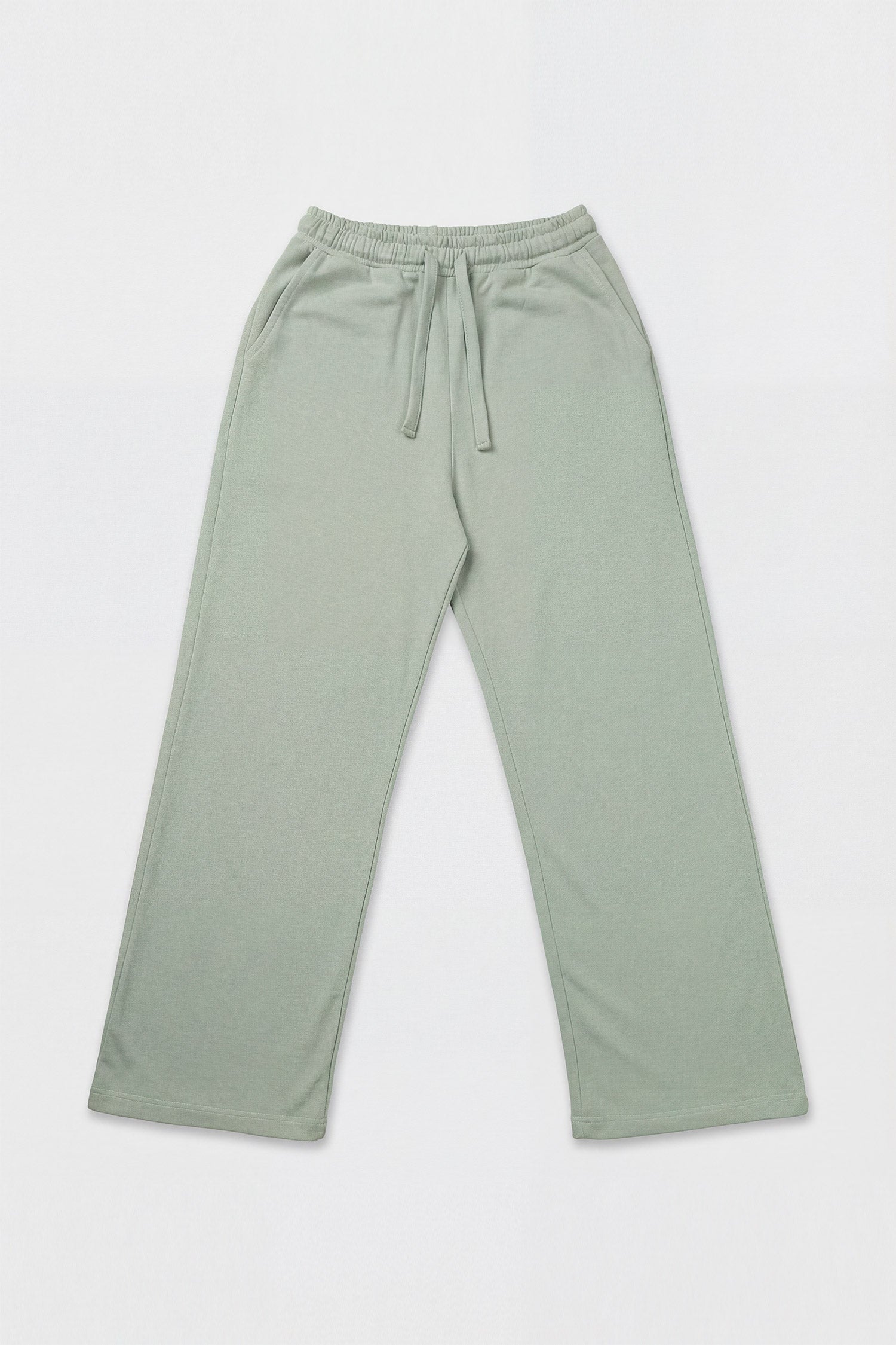 Sage Green Acid Washed Slim Fit Trousers - Hustle N Holla