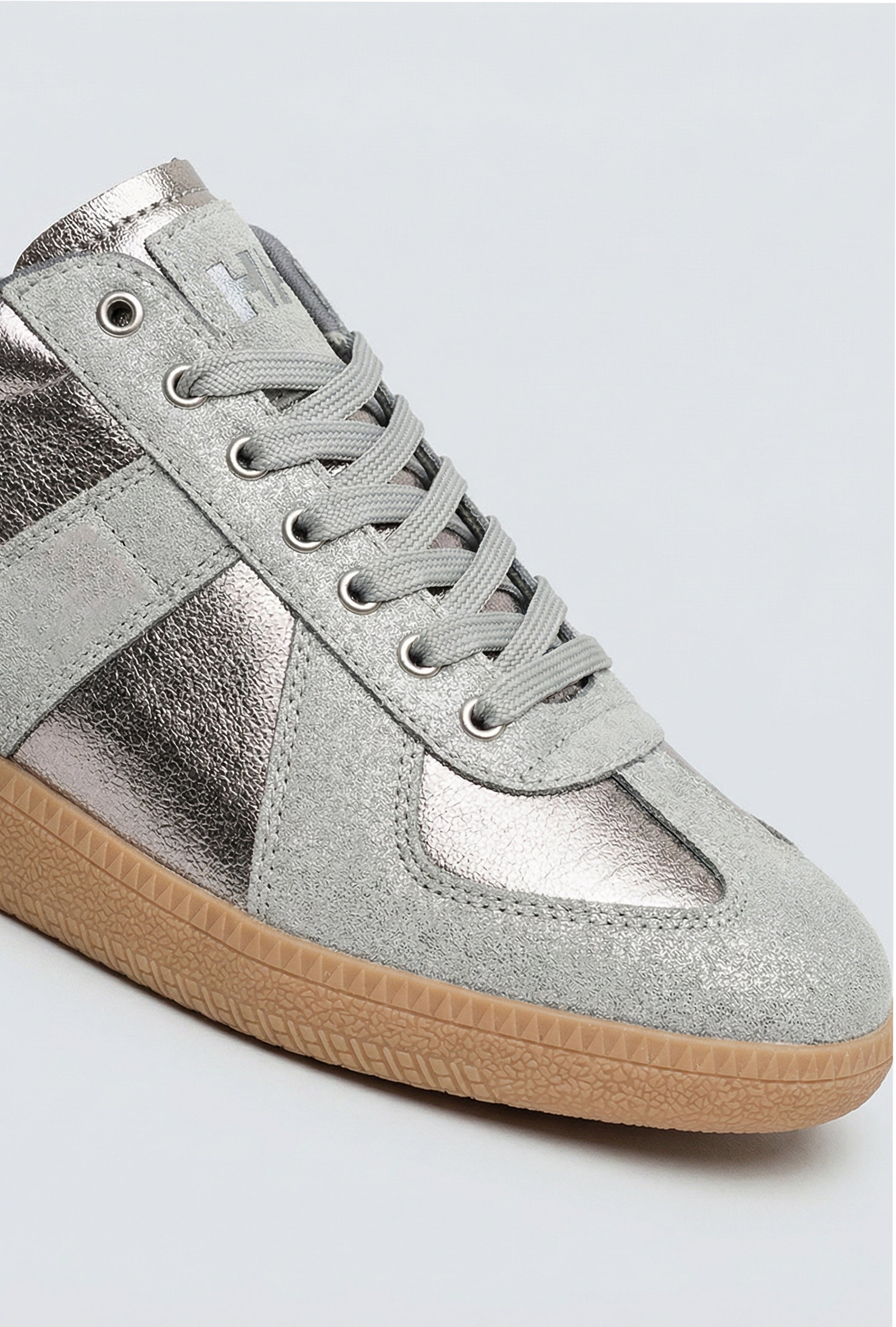 Dark Grey Metallic Trainers - Hustle N Holla