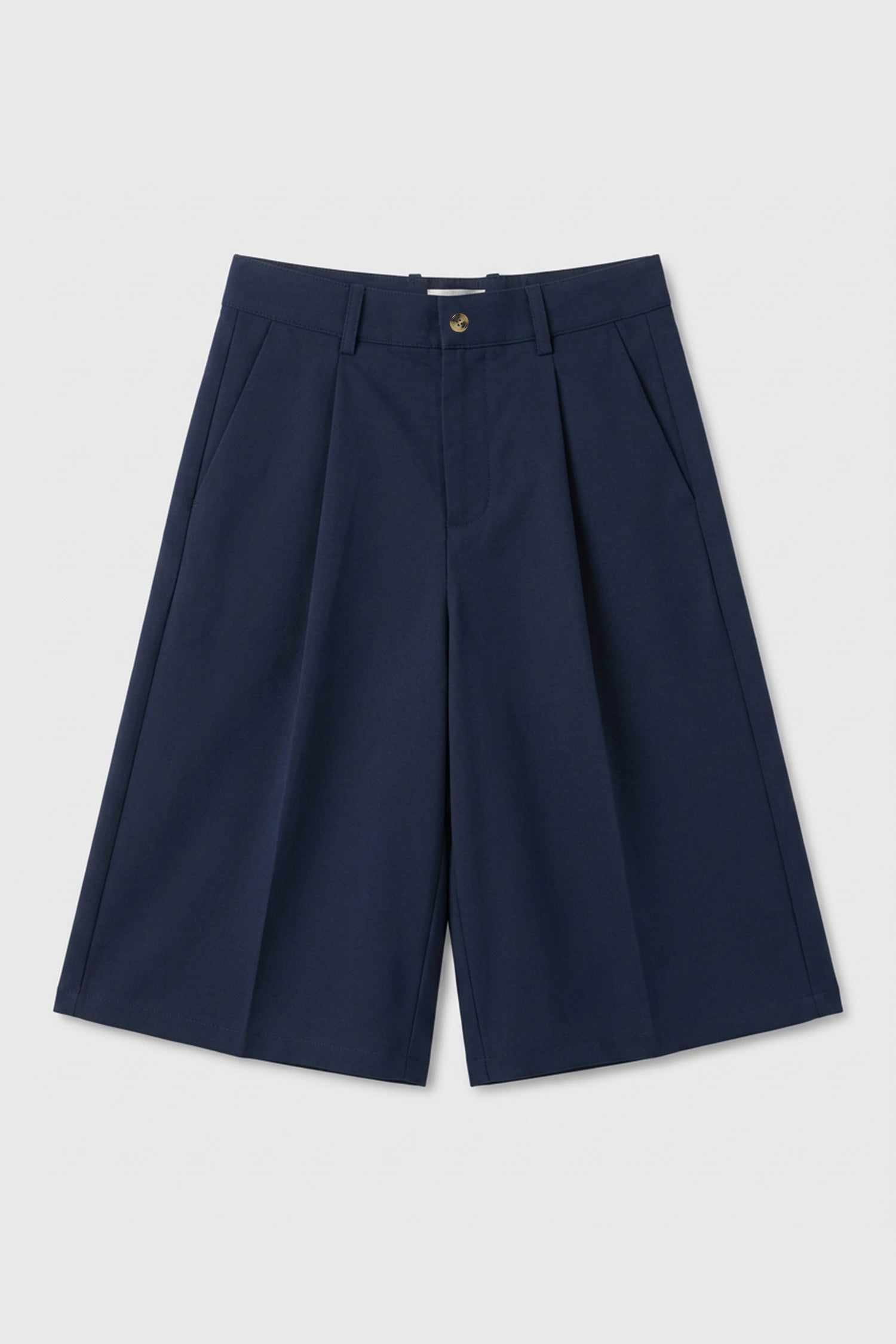 Navy Linen Blend Straight Fit Board Shorts - Hustle N Holla