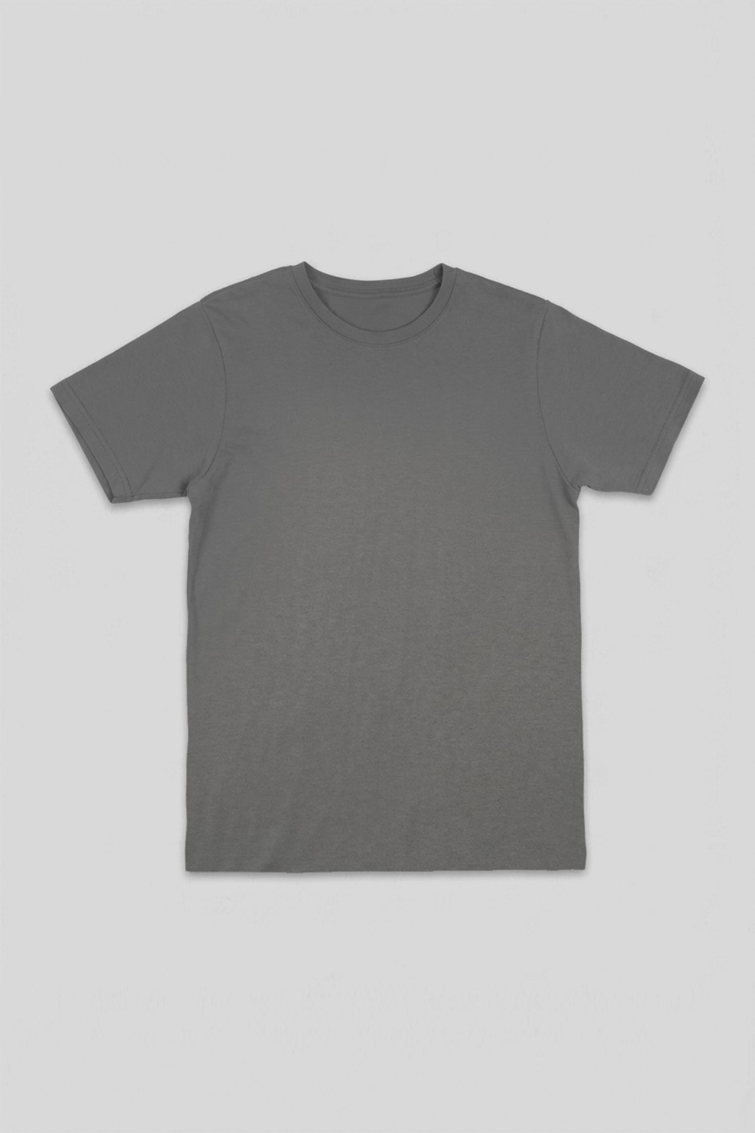 Unisex Basic Grey Relaxed Fit T-Shirt