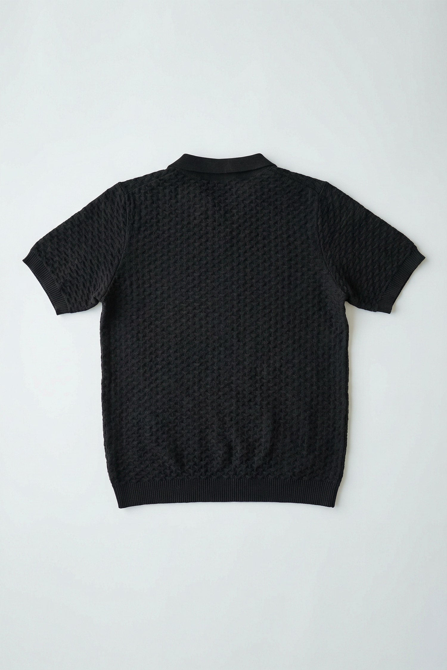 Black Regular Fit Knitted Polo - Hustle N Holla