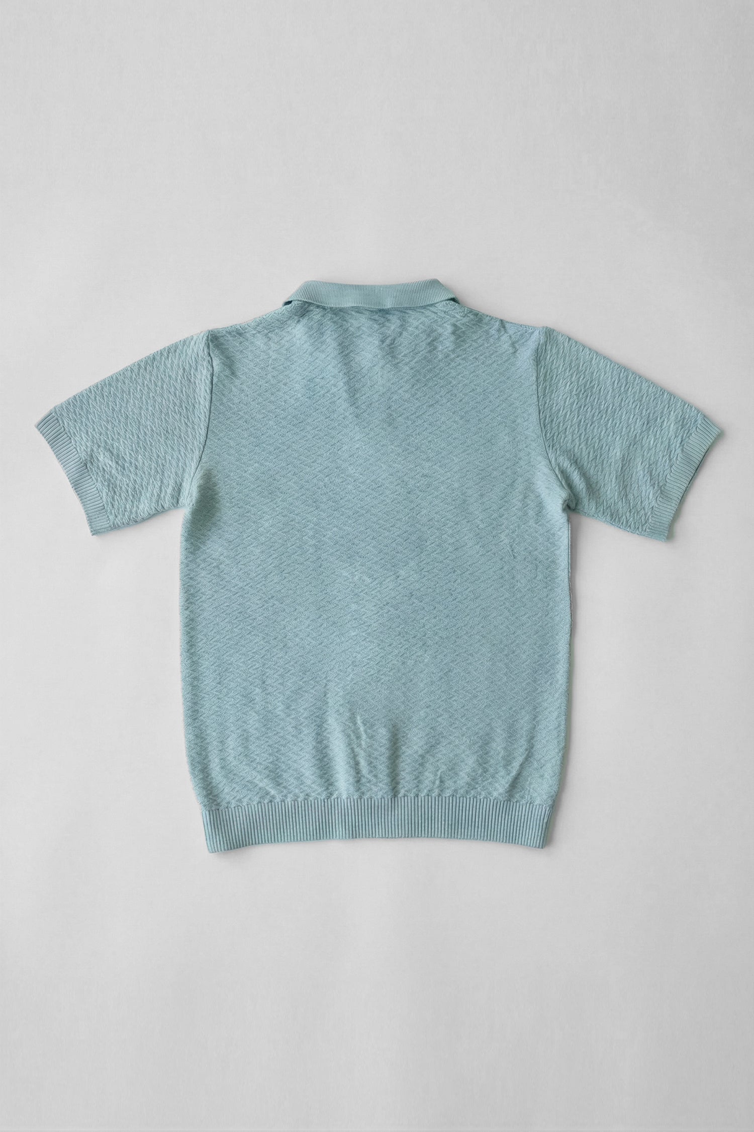 Cool Blue Regular Fit Buttoned Knitted Polo - Hustle N Holla