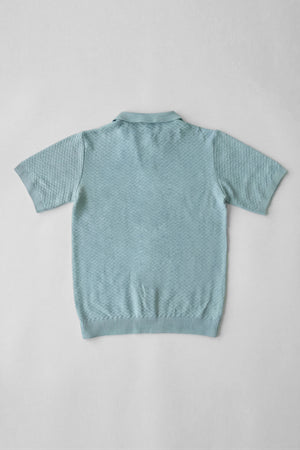 Cool Blue Regular Fit Knitted Polo - Hustle N Holla