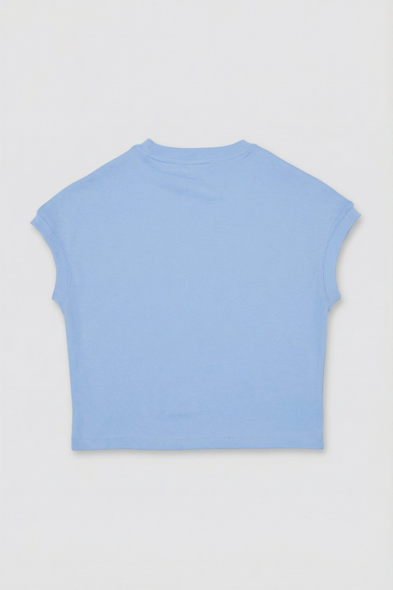 Cool Blue Relaxed Fit Rib Top - Hustle N Holla