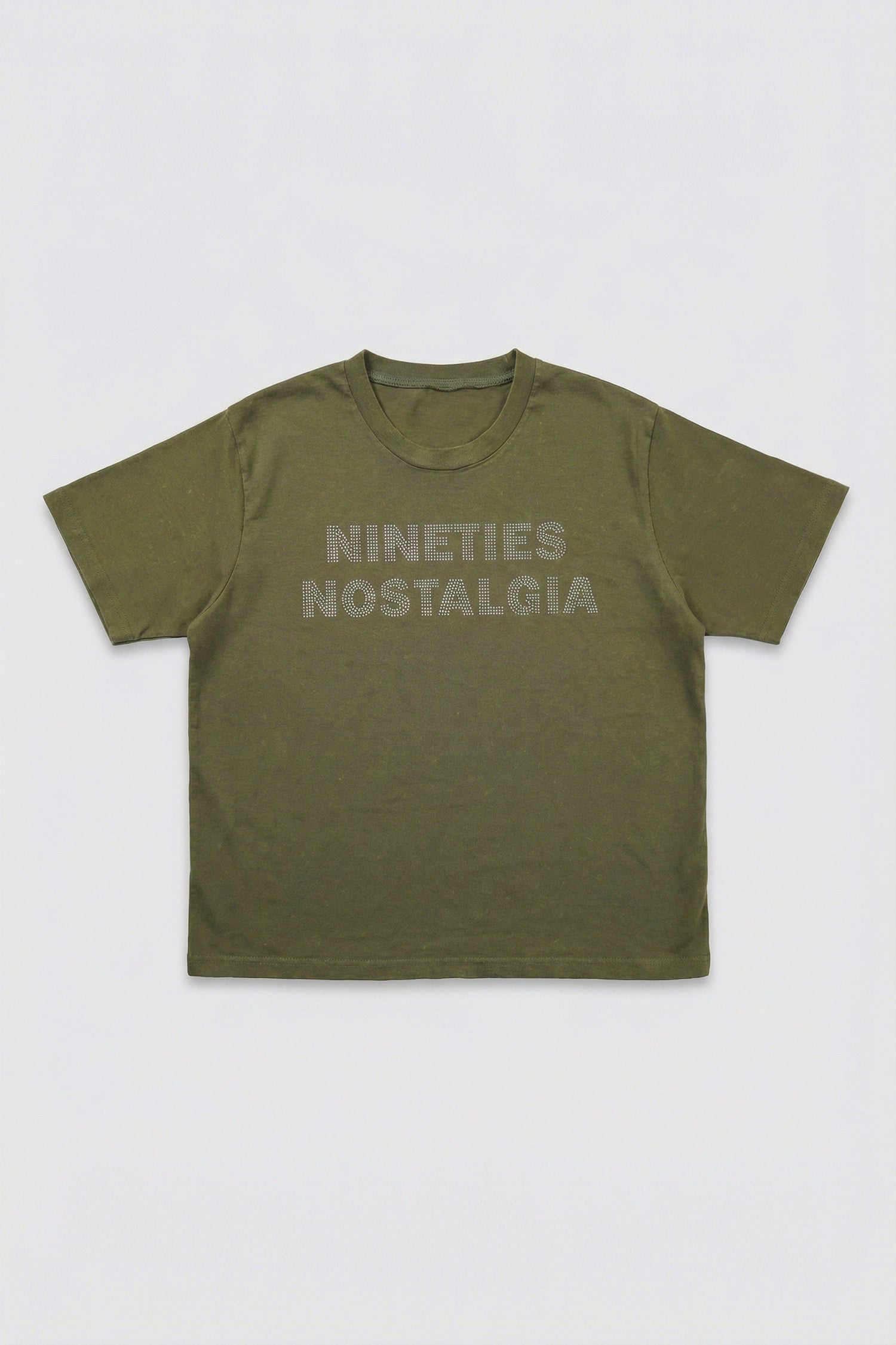 Olive Green Garment Wash Regular Fit T-Shirt - Hustle N Holla