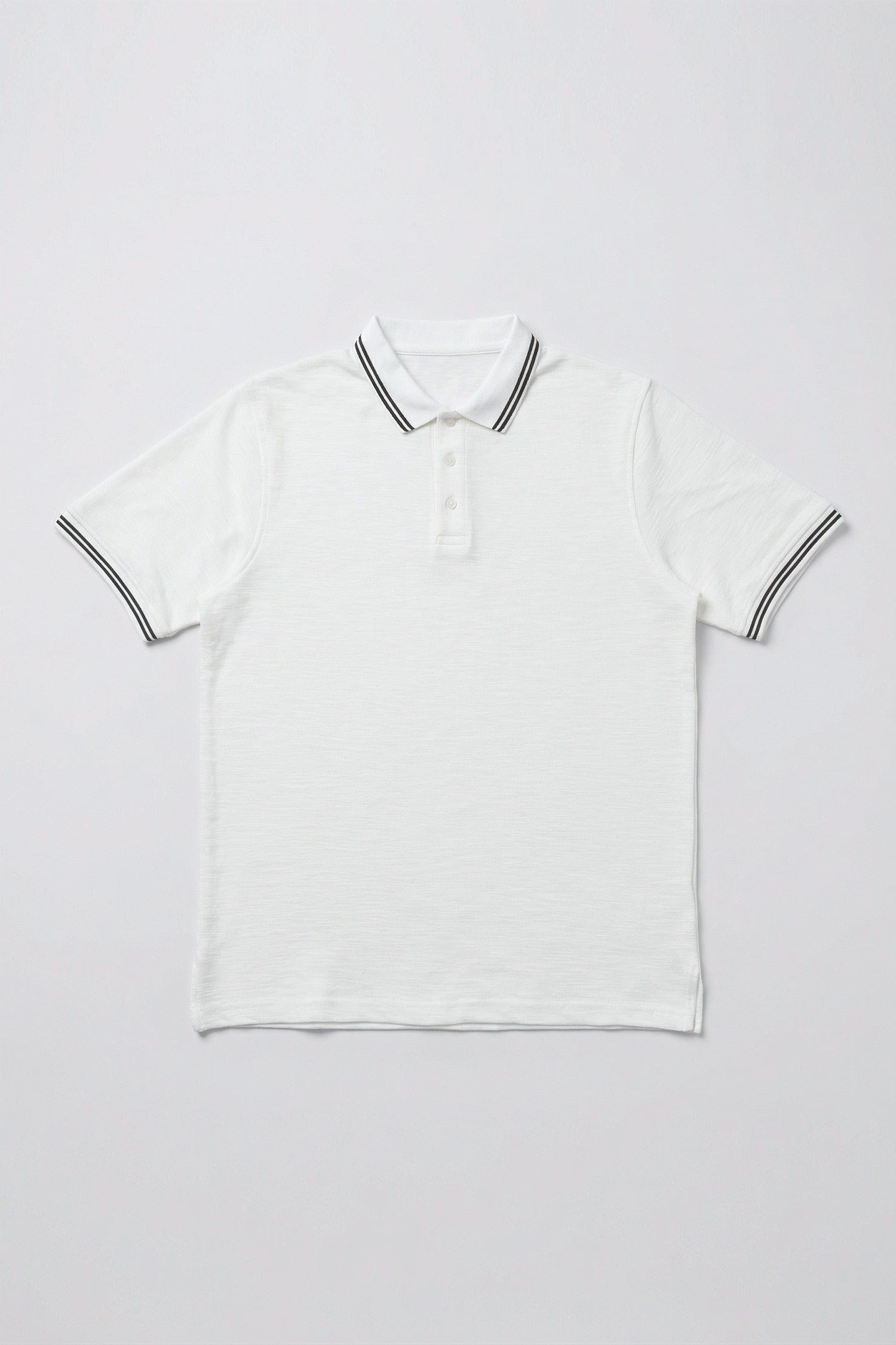 White Regular Fit Pique Polo