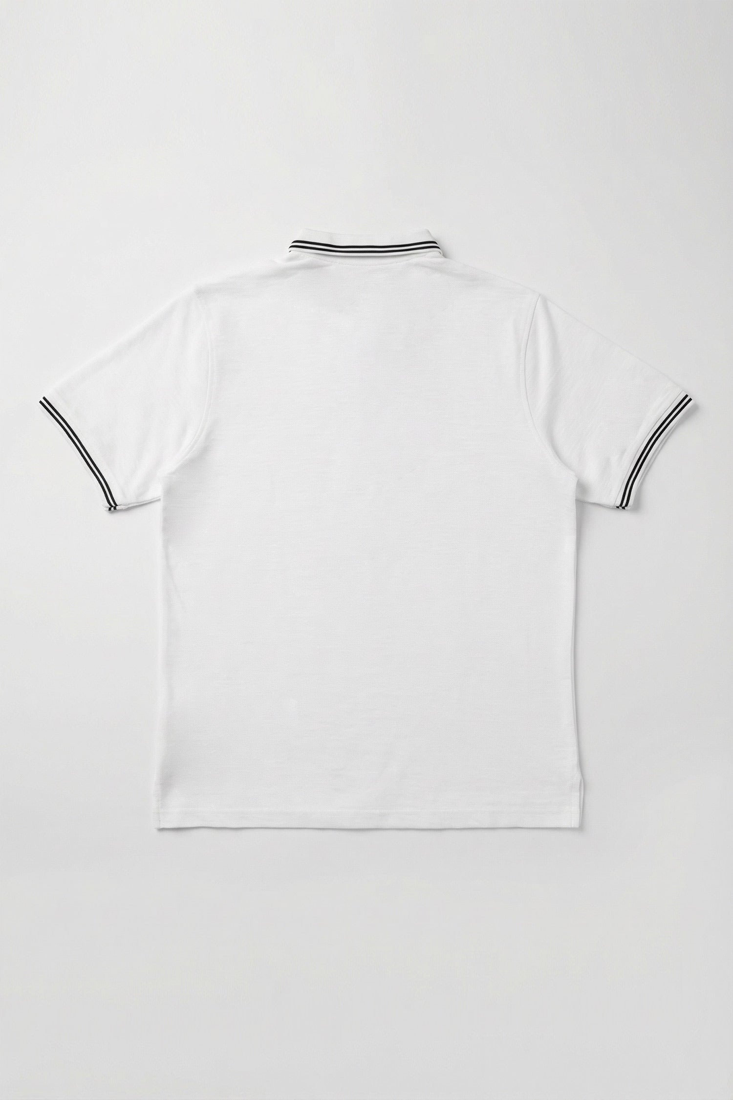White Regular Fit Pique Polo
