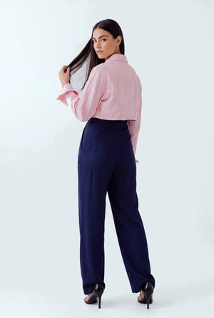 Light Pink Wash Denim Cropped Jacket - Hustle N Holla