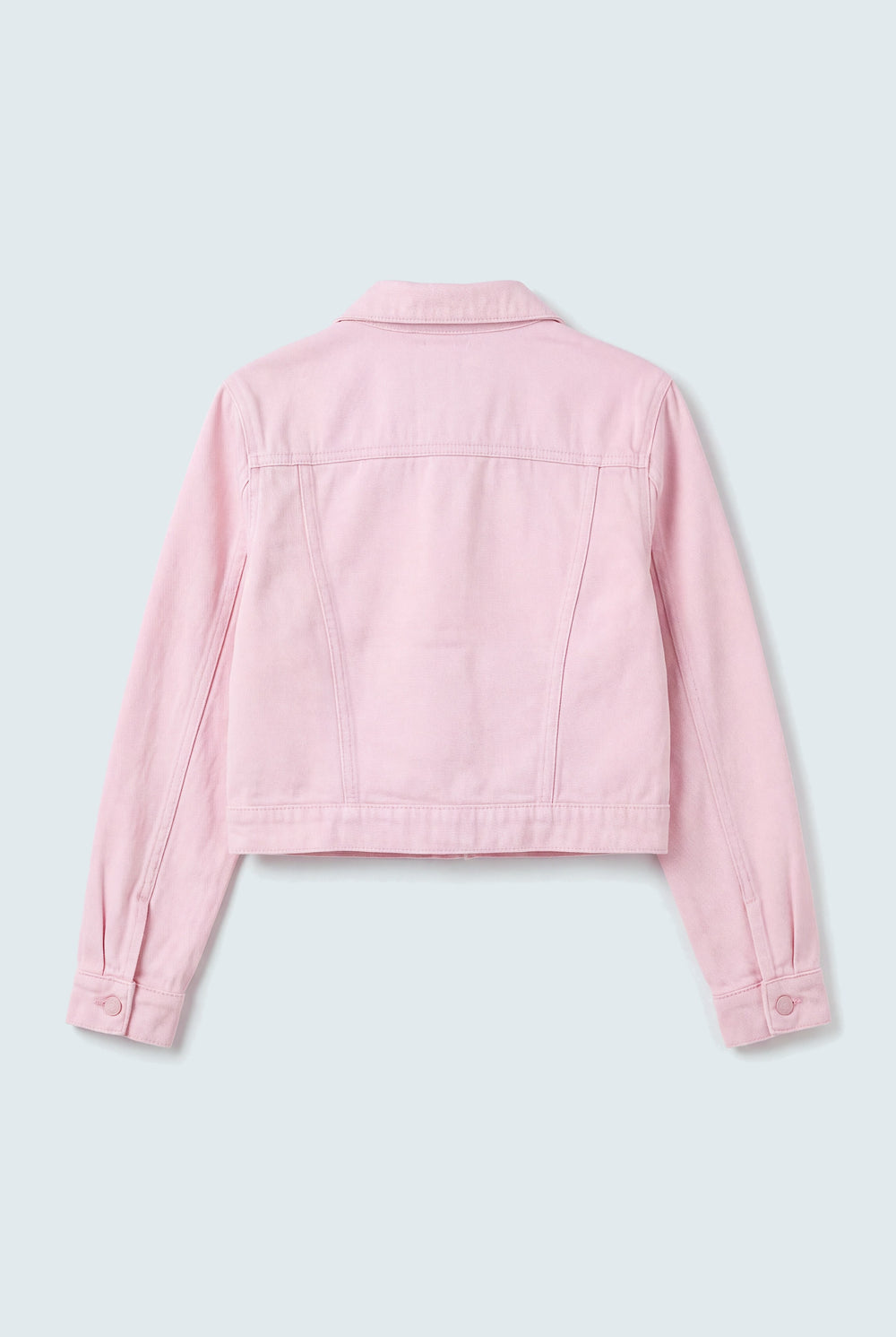 Light Pink Wash Denim Cropped Jacket - Hustle N Holla
