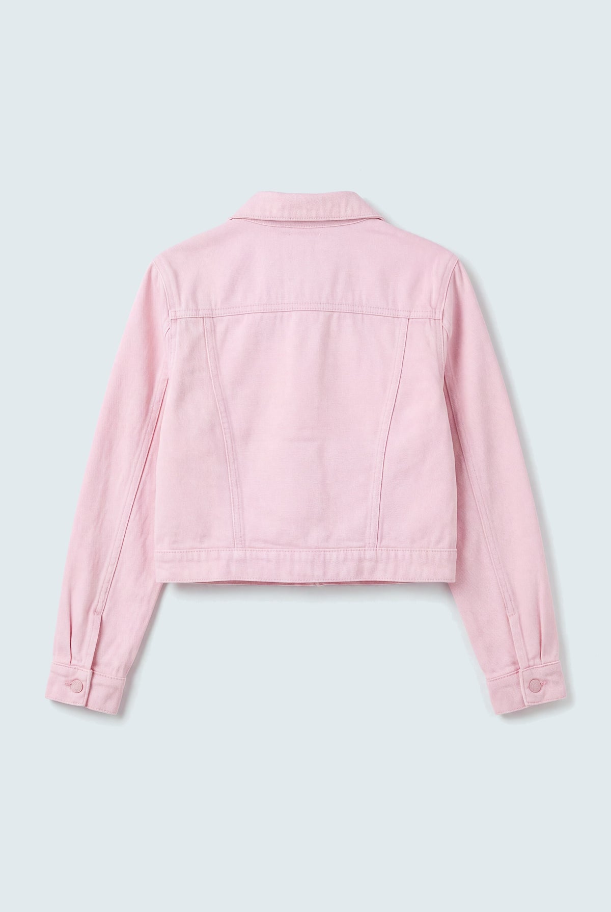 Light Pink Wash Denim Cropped Jacket - Hustle N Holla