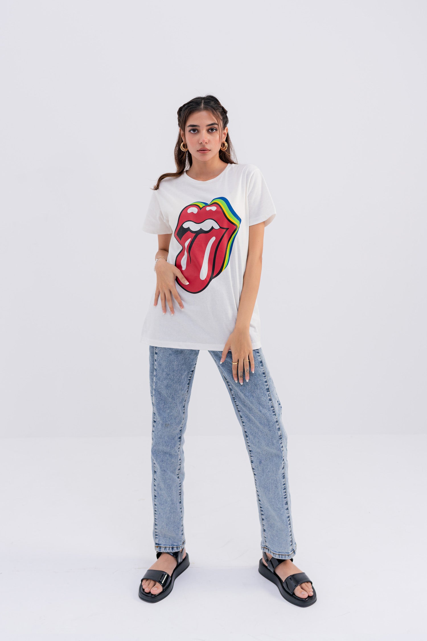 Lips & Tongue Graphic Minor Fault T-shirt - Hustle N Holla