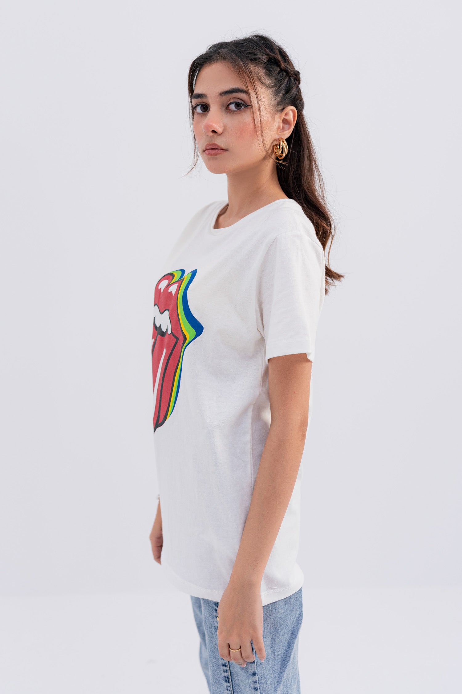 Lips & Tongue Graphic Minor Fault T-Shirt - Hustle N Holla