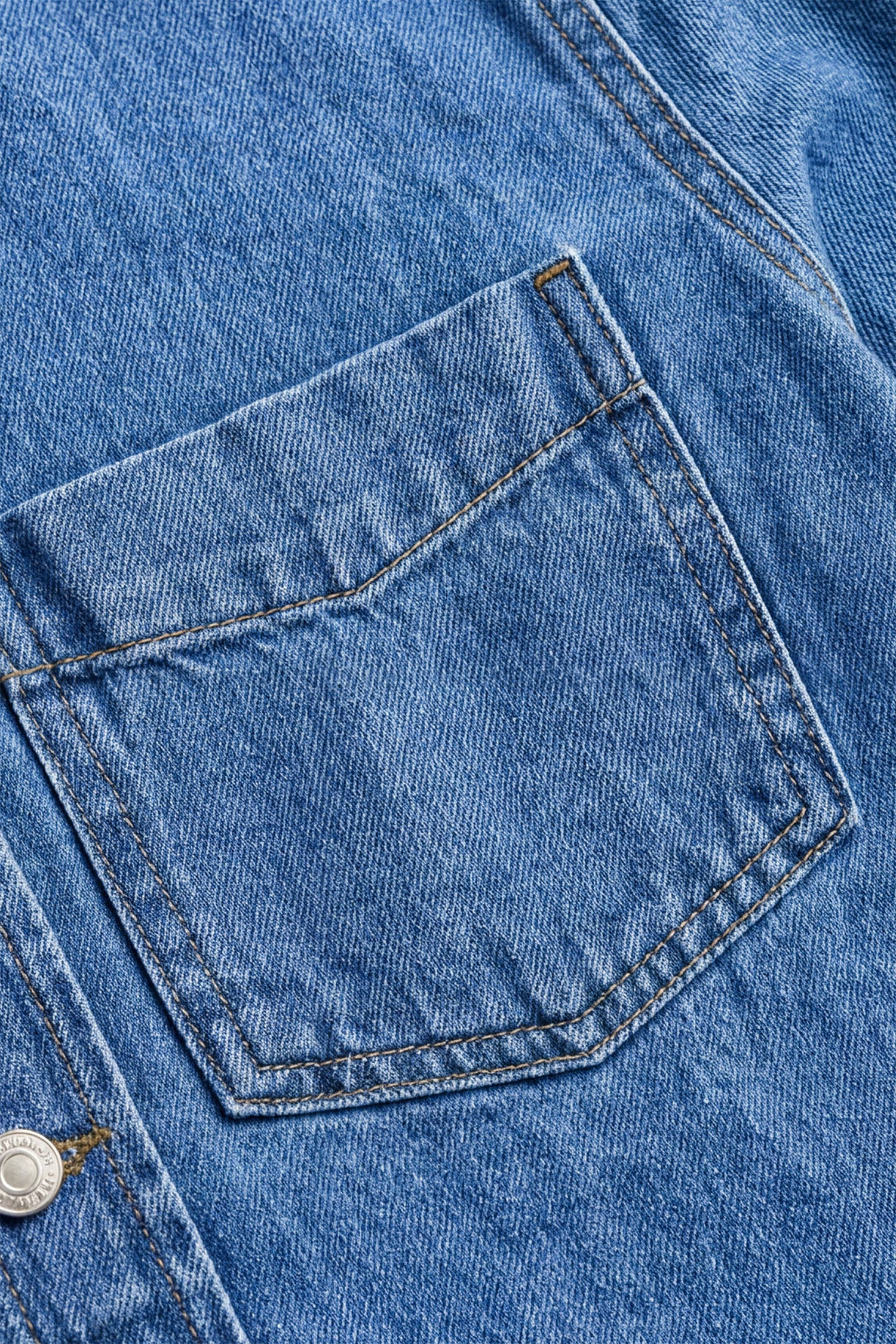 Mid Blue Relaxed Fit Denim Shirt - Hustle N Holla