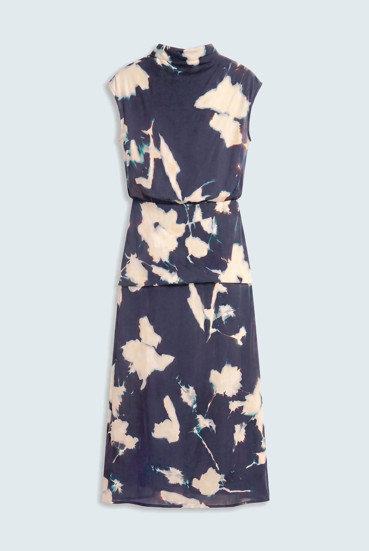 Navy Draped Maxi Evening Dress - Hustle N Holla