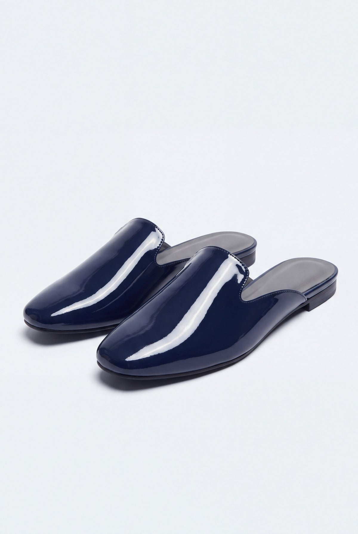 Navy Metallic Mules - Hustle N Holla