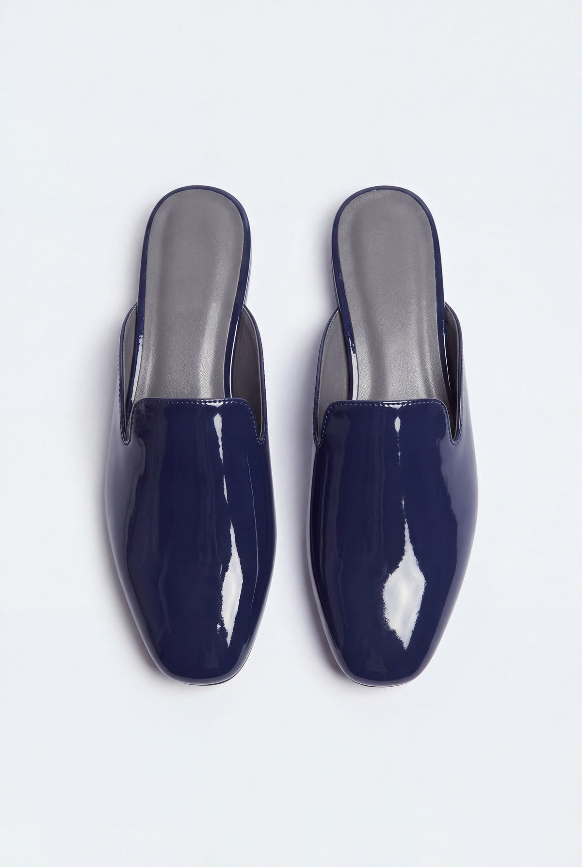 Navy Metallic Mules - Hustle N Holla
