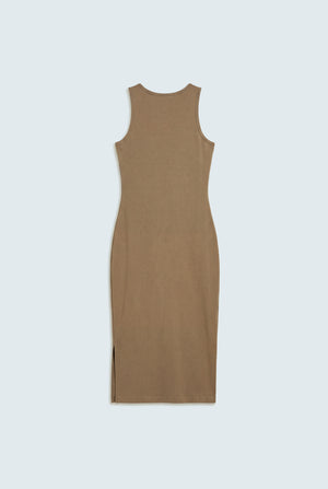 Olive Basic Sleeveless Midi Dress - Hustle N Holla