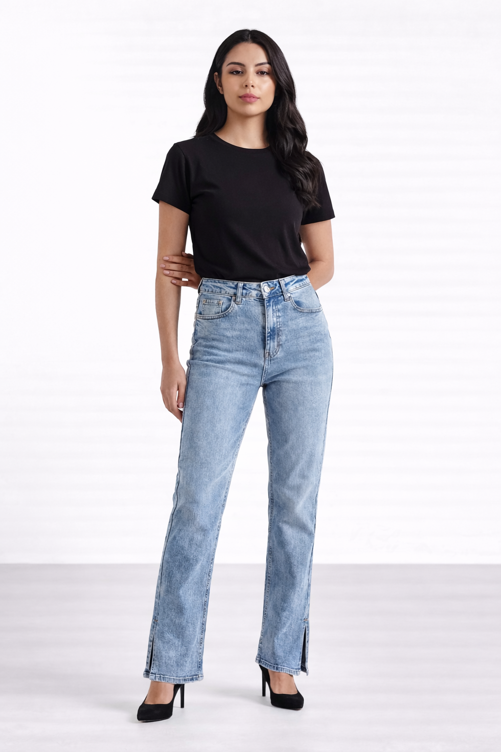 Blue Light Wash Bootcut Denim Jeans - Hustle N Holla