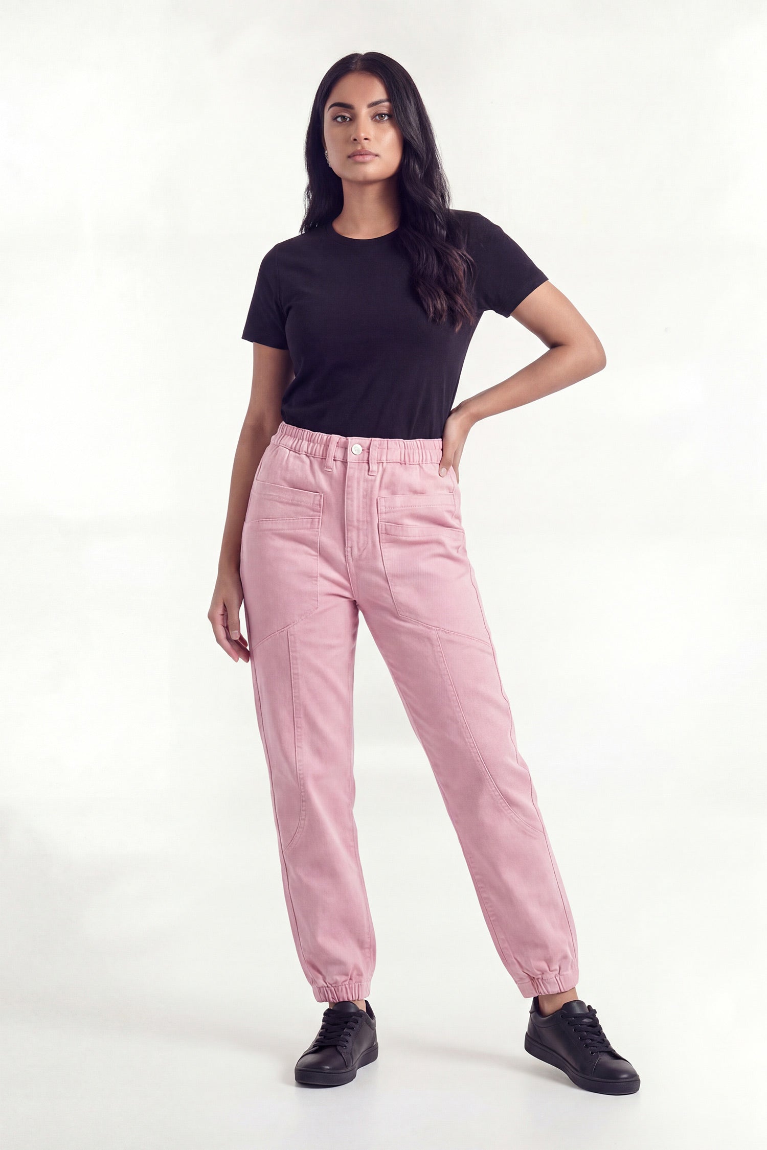 Pink Jog Fit Jeans - Hustle N Holla