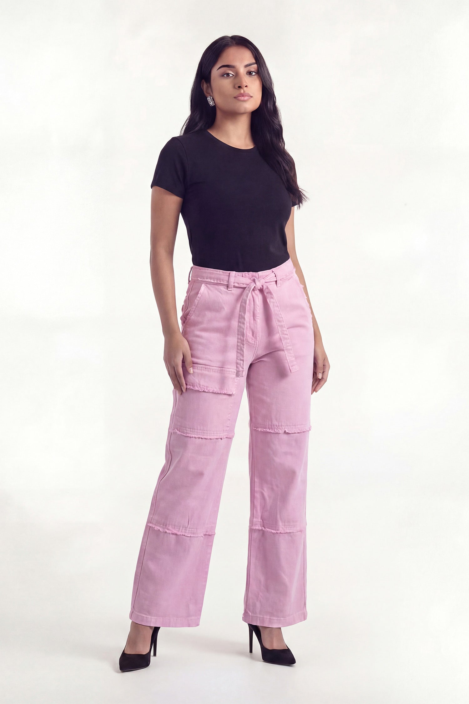 Pink Straight Fit Jeans - Hustle N Holla