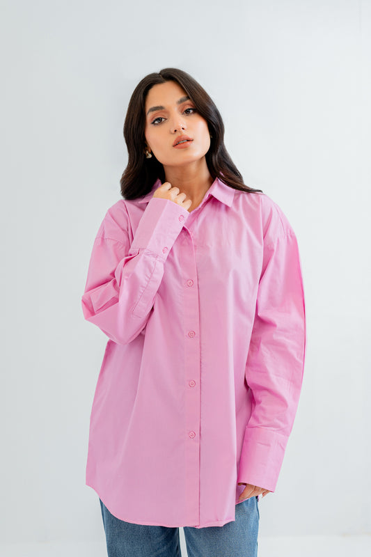 Pink oversized shirt