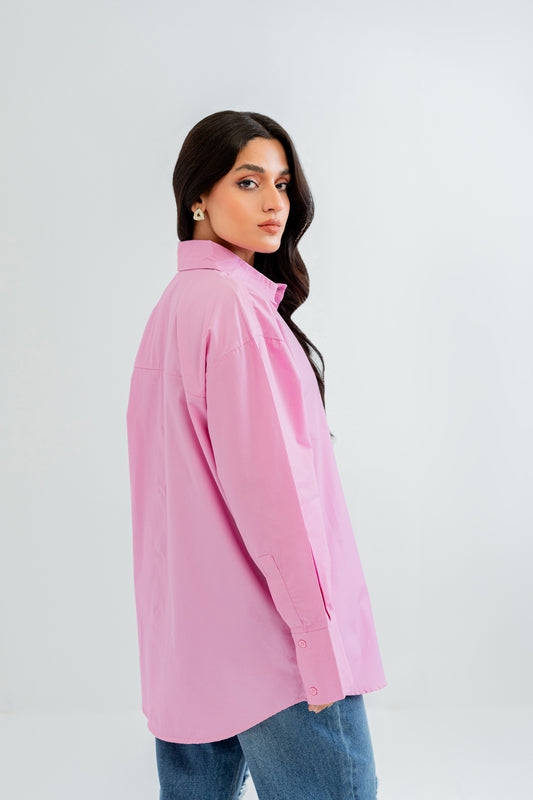 Pink oversized shirt