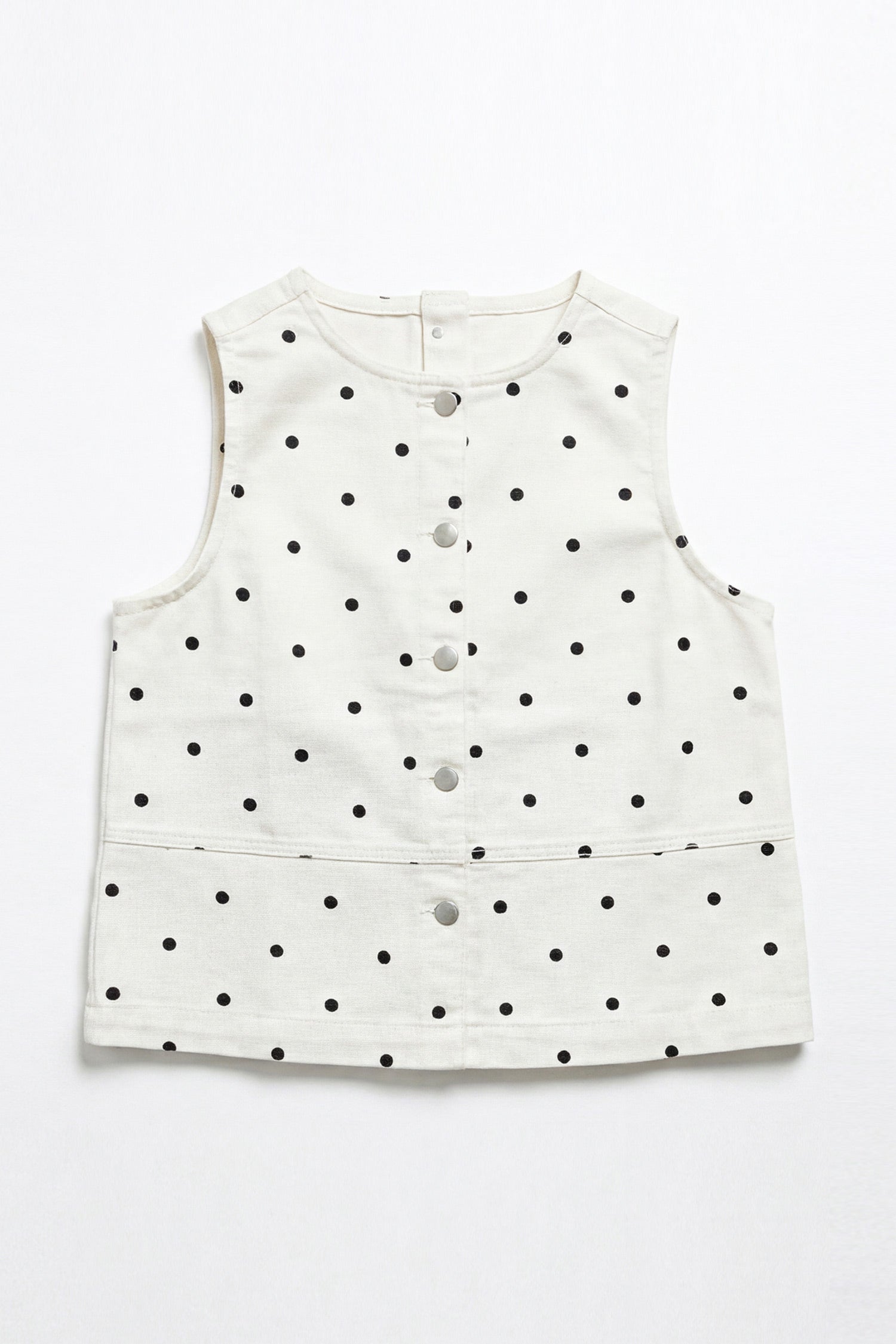 White Relaxed Fit Printed Denim Vest