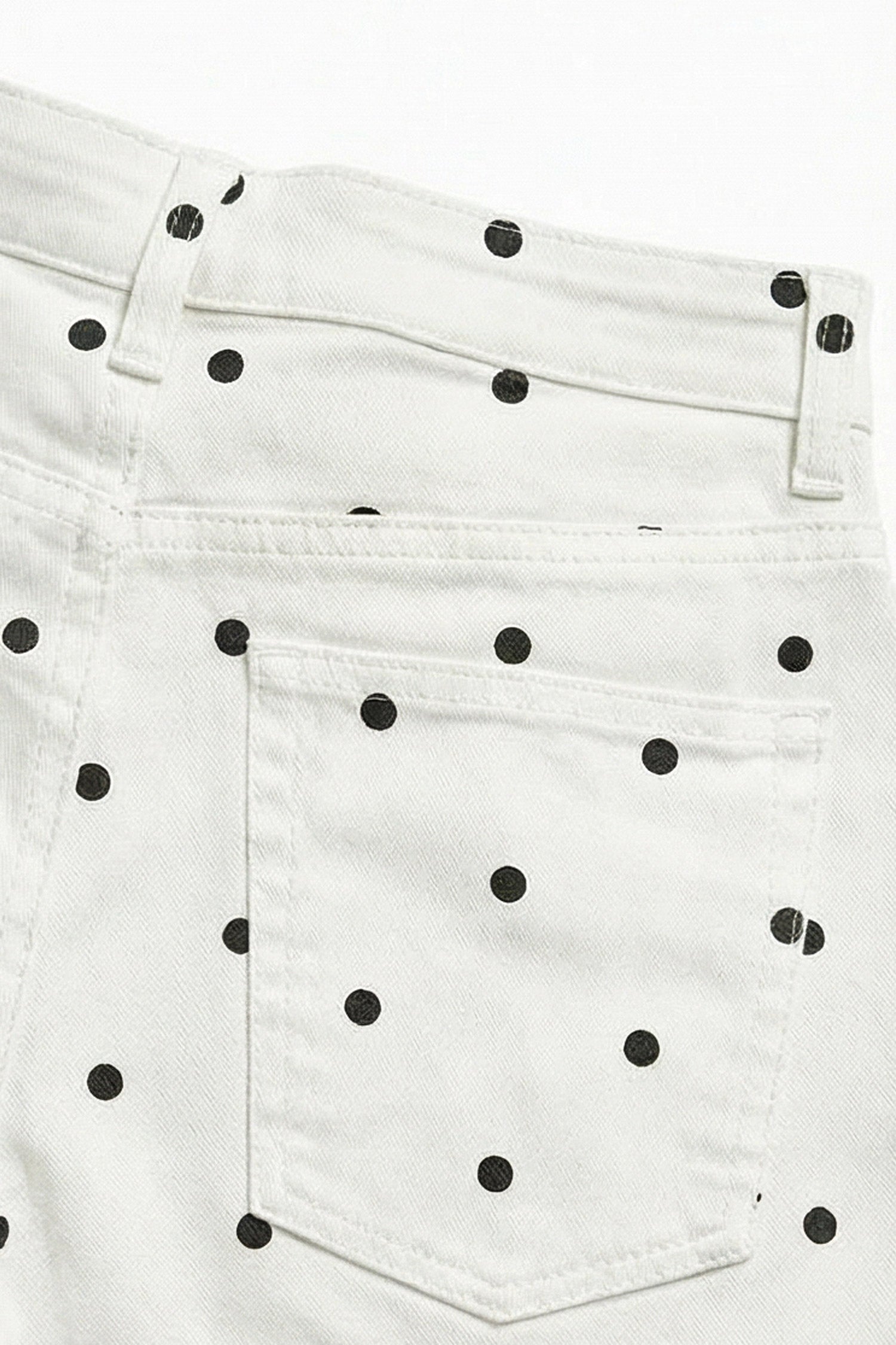 White Mid Rise Wide Leg Printed Denim Jeans - Hustle N Holla