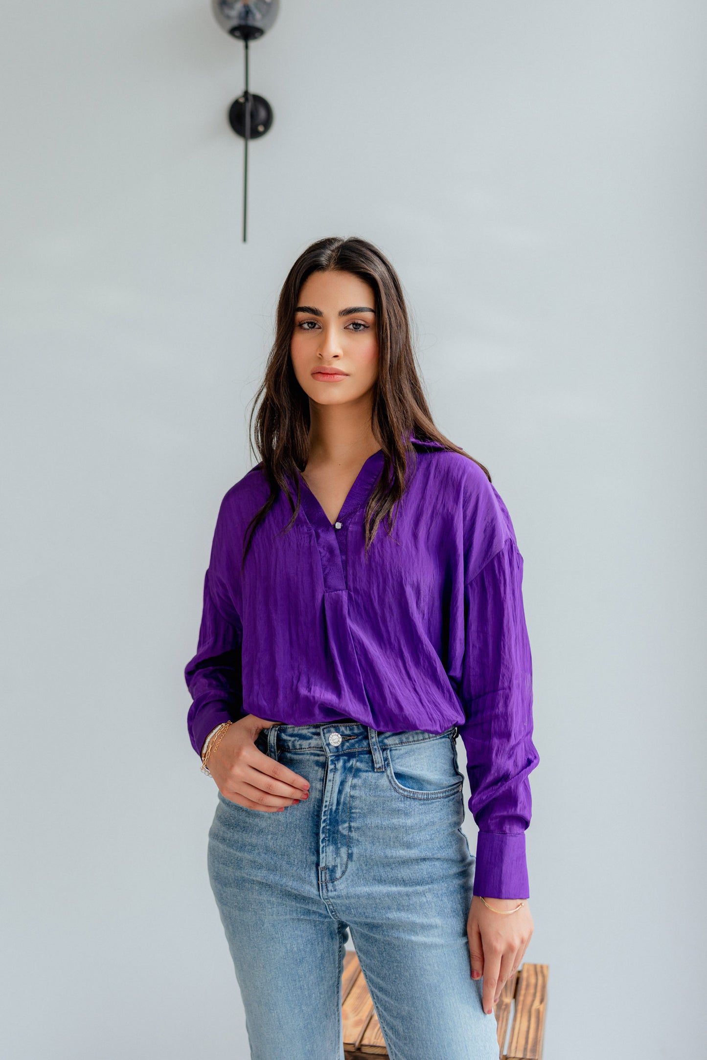 Purple Silk Blouse