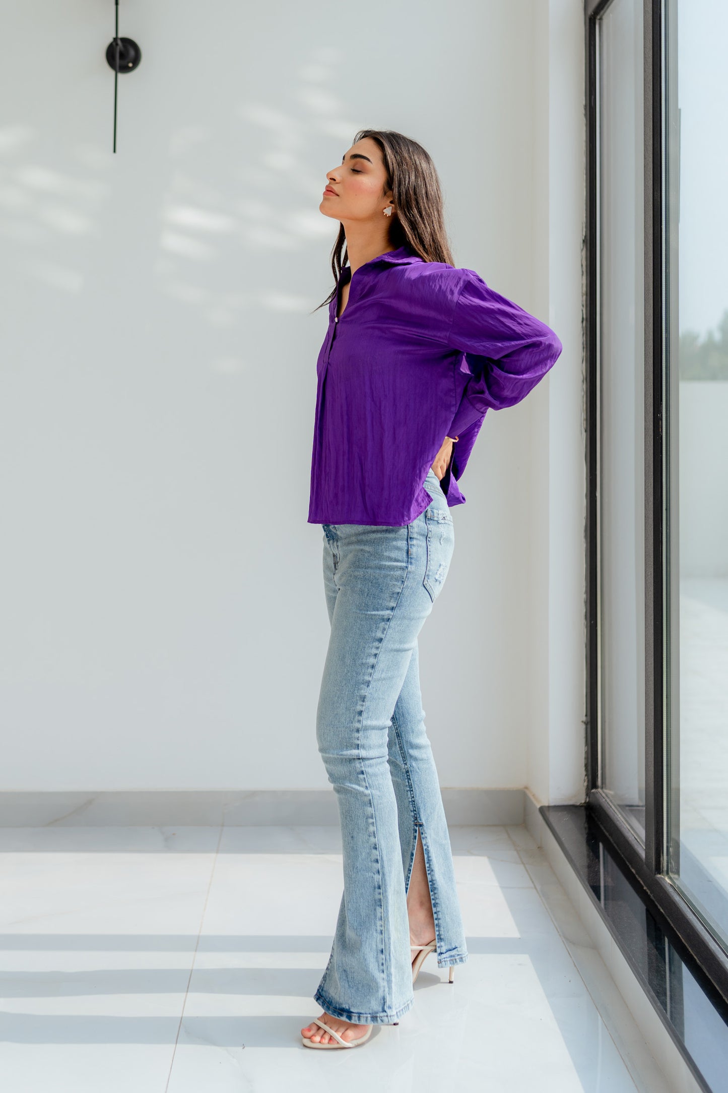 Purple Silk Blouse