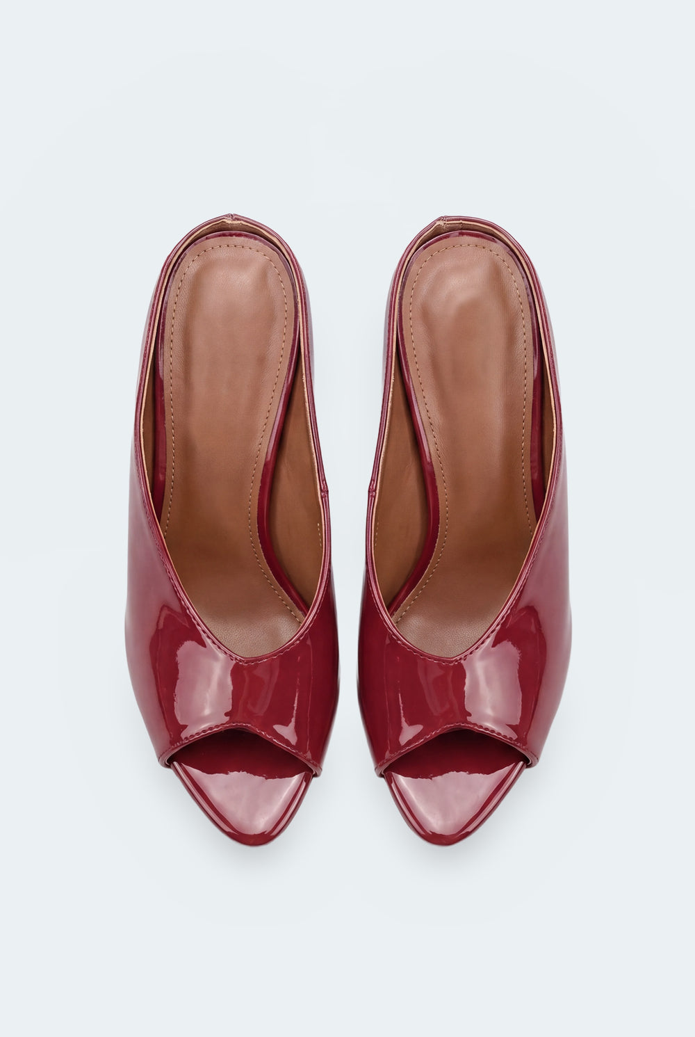 Red Patent Leather Open Toe Heels - Hustle N Holla