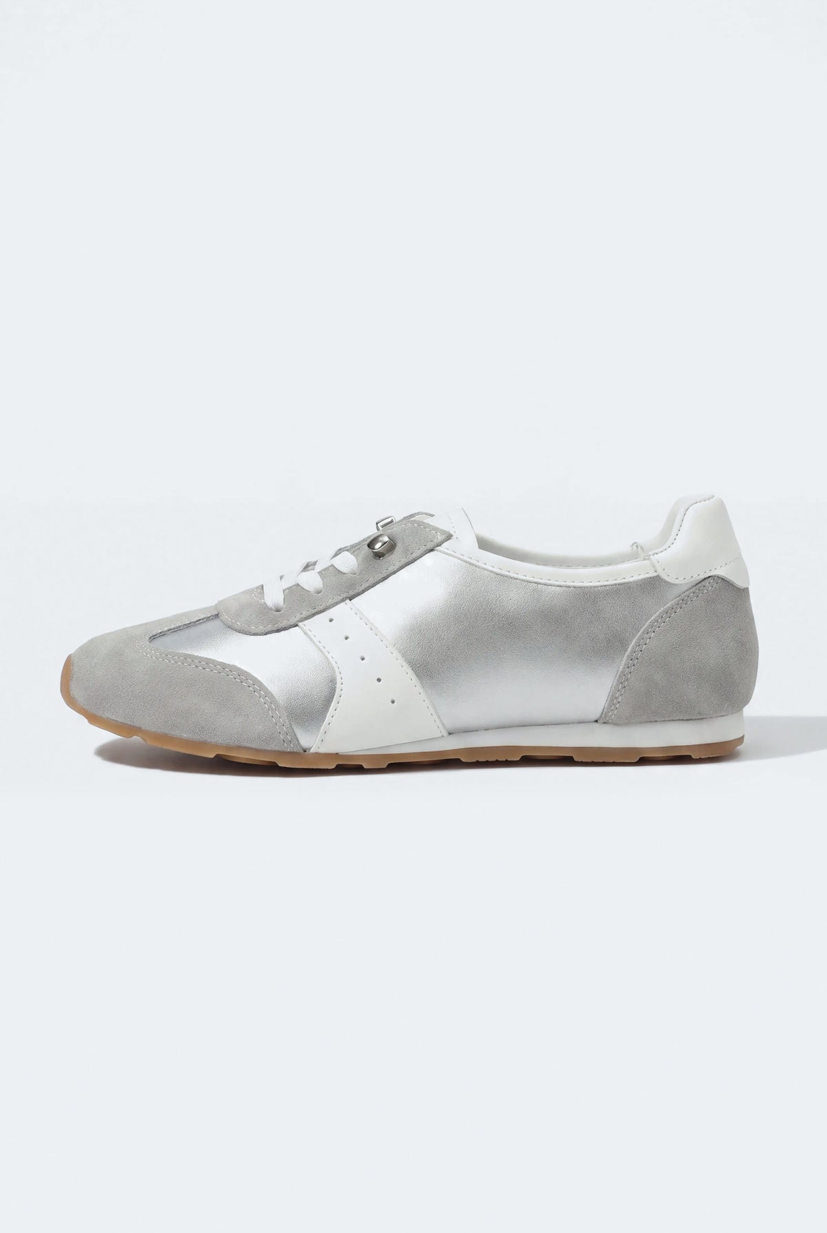 Silver Metallic Trainer Pumps - Hustle N Holla