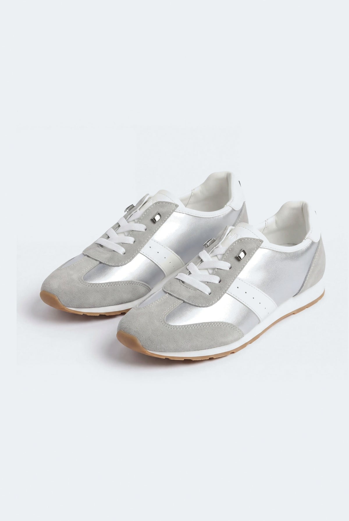 Silver Metallic Trainer Pumps - Hustle N Holla