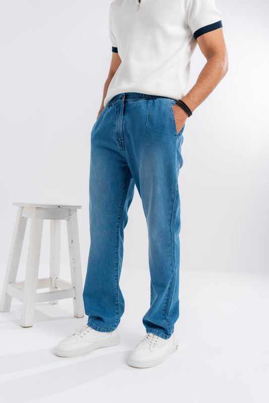 Straight Elasticated Jeans