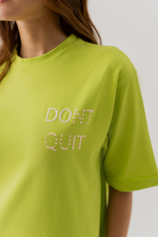 NEON GREEN RELAXED FIT STATEMENT T-SHIRT - Hustle N Holla