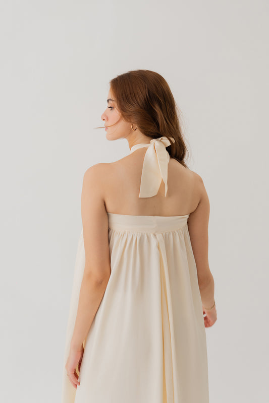 Cream White One Shoulder Maxi Dress - Hustle N Holla