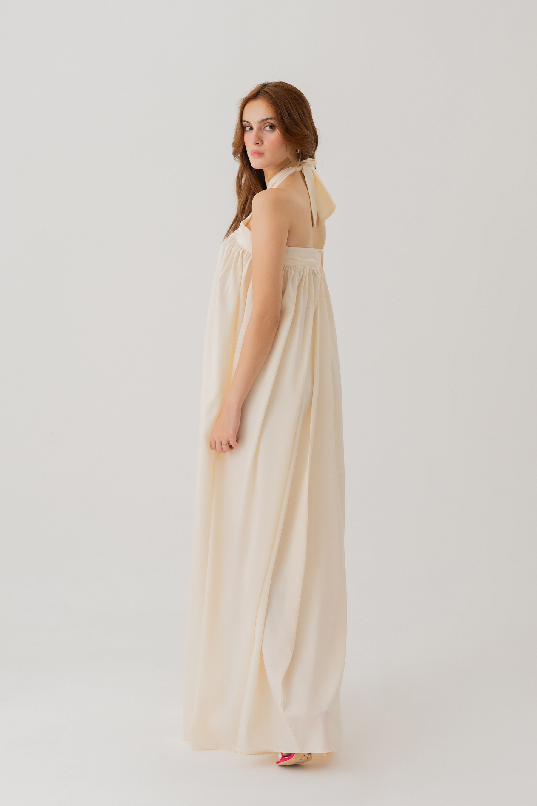Cream White One Shoulder Maxi Dress - Hustle N Holla