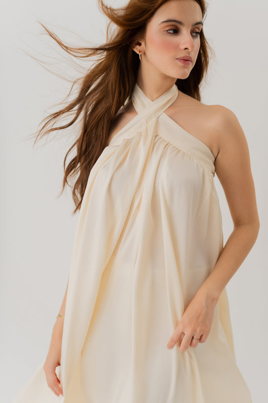 Cream White One Shoulder Maxi Dress - Hustle N Holla
