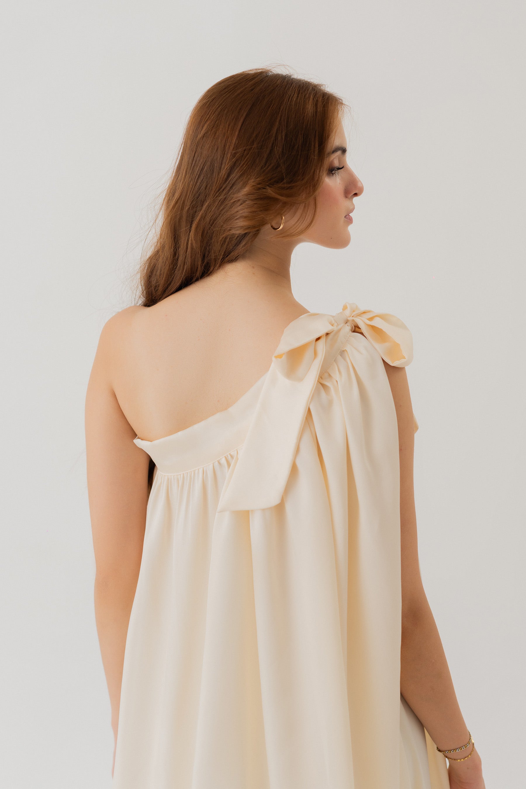 Cream White One Shoulder Maxi Dress - Hustle N Holla