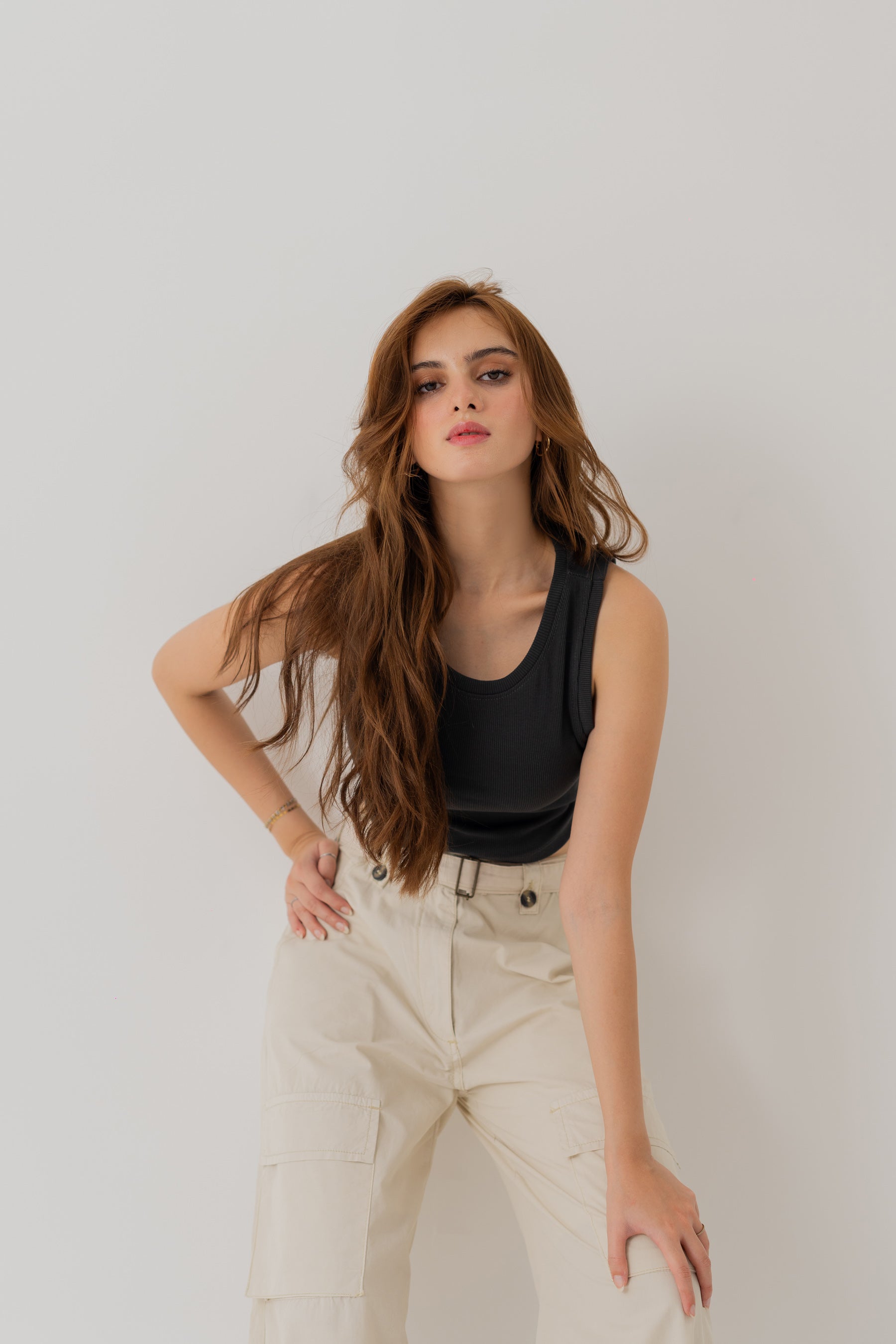 Gun Metal Grey Ribbed Tank Top - Hustle N Holla