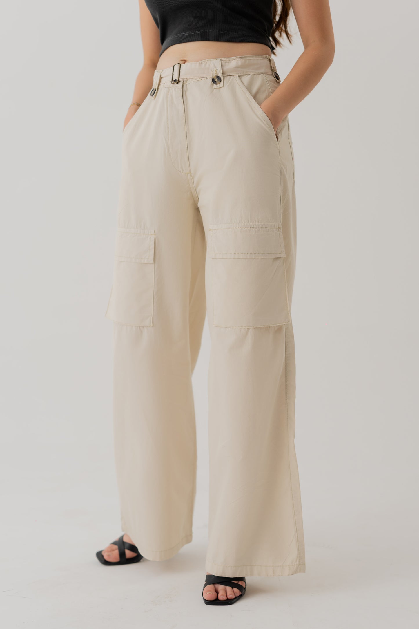 Beige Canvas Pants - Hustle N Holla