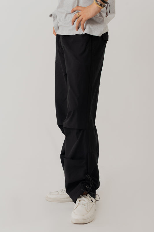 Black Canvas Jogger Pants - Hustle N Holla