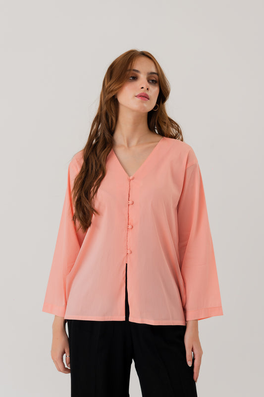 Peach Regular fit Top with Side Vents - Hustle N Holla