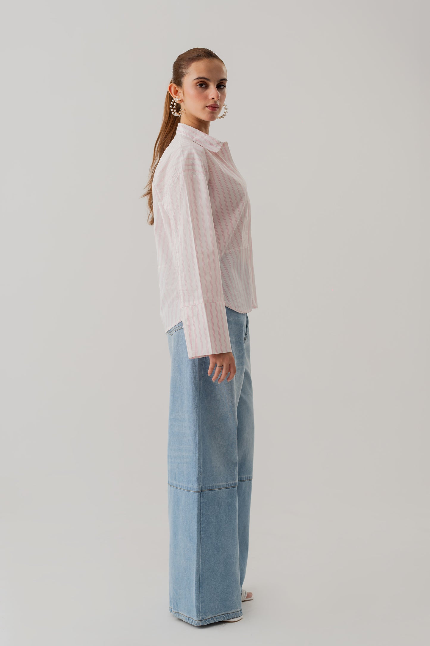 LIGHT WASH WIDE LEG DENIM JEANS - Hustle N Holla