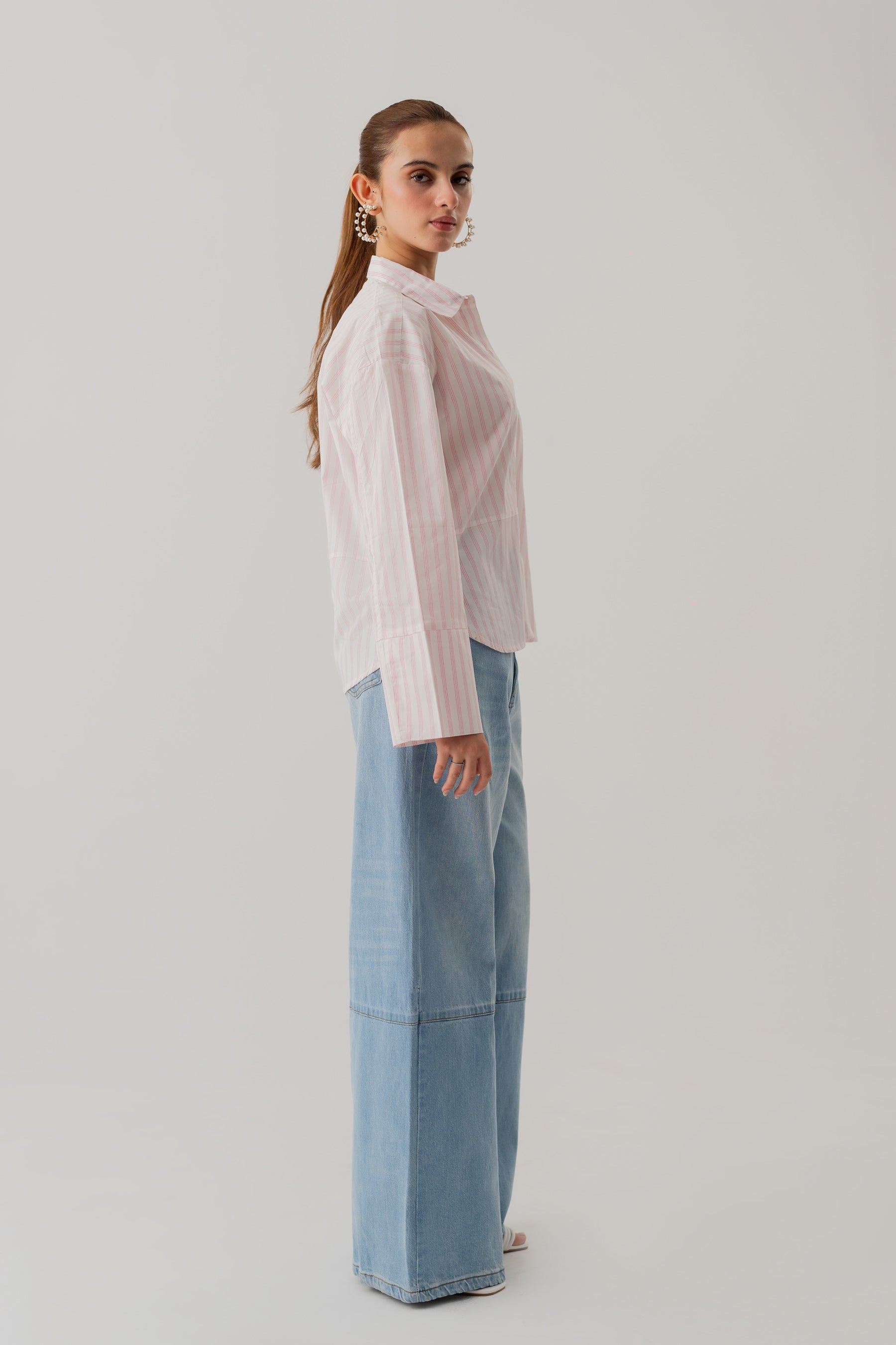 LIGHT WASH WIDE LEG DENIM JEANS - Hustle N Holla