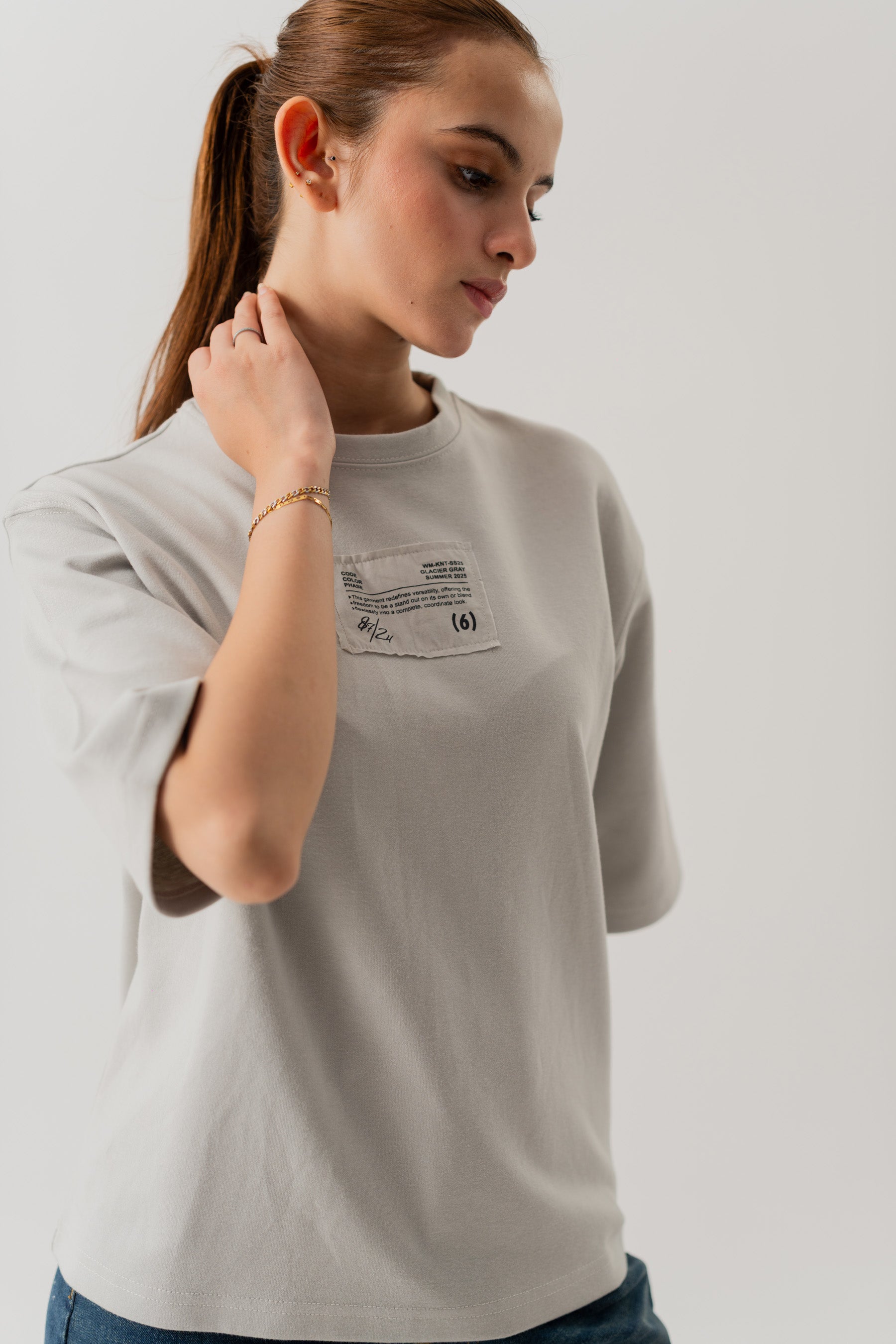 Light Grey Relaxed Fit Graphic T-shirt - Hustle N Holla