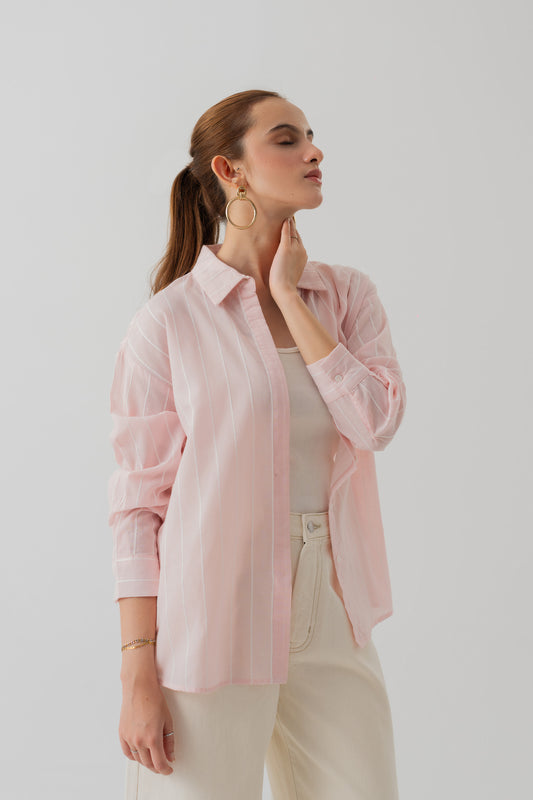 Striped Cotton Button down Shirt - Hustle N Holla